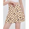 Arshiner Girl’s Tennis Skirts with Shorts Athletic Pleated Skirt Workout Performance Skorts with Pockets for Kids 4-13Y(Khaki)