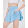 Arshiner Girl’s Tennis Skirts with Shorts Athletic Pleated Skirt Workout Performance Skorts with Pockets for Kids 4-13Y(Light Blue)