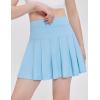 Arshiner Girl’s Tennis Skirts with Shorts Athletic Pleated Skirt Workout Performance Skorts with Pockets for Kids 4-13Y(Light Blue)