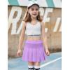 Arshiner Girl’s Tennis Skirts with Shorts Athletic Pleated Skirt Workout Performance Skorts with Pockets for Kids 4-13Y(Lilac)