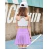 Arshiner Girl’s Tennis Skirts with Shorts Athletic Pleated Skirt Workout Performance Skorts with Pockets for Kids 4-13Y(Lilac)