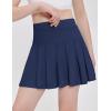 Arshiner Girl’s Tennis Skirts with Shorts Athletic Pleated Skirt Workout Performance Skorts with Pockets for Kids 4-13Y(Navy Blue)