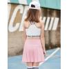 Arshiner Girl’s Tennis Skirts with Shorts Athletic Pleated Skirt Workout Performance Skorts with Pockets for Kids 4-13Y(Pink)