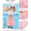 Arshiner Girl’s Tennis Skirts with Shorts Athletic Pleated Skirt Workout Performance Skorts with Pockets for Kids 4-13Y(Pink)