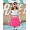 Arshiner Girl’s Tennis Skirts with Shorts Athletic Pleated Skirt Workout Performance Skorts with Pockets for Kids 4-13Y(Rose Red)