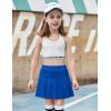 Arshiner Girl’s Tennis Skirts with Shorts Athletic Pleated Skirt Workout Performance Skorts with Pockets for Kids 4-13Y(Royal Blue)