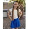 Arshiner Girl’s Tennis Skirts with Shorts Athletic Pleated Skirt Workout Performance Skorts with Pockets for Kids 4-13Y(Royal Blue)