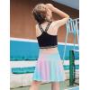 Arshiner Girl’s Tennis Skirts with Shorts Athletic Pleated Skirt Workout Performance Skorts with Pockets for Kids 4-13Y(Tie Dye)