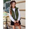 Arshiner Girls Winter Zipper Puffer Vest Lightweight Sleeveless Outwear Puffy Vests for 5-12 Years Old(Army Green)