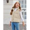 Arshiner Girls Winter Zipper Puffer Vest Lightweight Sleeveless Outwear Puffy Vests for 5-12 Years Old(Beige)