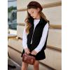 Arshiner Girls Winter Zipper Puffer Vest Lightweight Sleeveless Outwear Puffy Vests for 5-12 Years Old(Black)