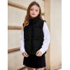 Arshiner Girls Winter Zipper Puffer Vest Lightweight Sleeveless Outwear Puffy Vests for 5-12 Years Old(Black)