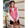 Arshiner Girls Winter Zipper Puffer Vest Lightweight Sleeveless Outwear Puffy Vests for 5-12 Years Old(Coral Pink)