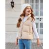 Arshiner Girls Winter Zipper Puffer Vest Lightweight Sleeveless Outwear Puffy Vests for 5-12 Years Old(Khaki)