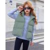 Arshiner Girls Winter Zipper Puffer Vest Lightweight Sleeveless Outwear Puffy Vests for 5-12 Years Old(Light Grey)