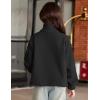 Arshiner Girls Zip Up Fleece Jacket Fall Winter Sherpa Sweatshirts Warm Outwear Crop Coat with Pockets(Black)