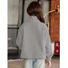 Arshiner Girls Zip Up Fleece Jacket Fall Winter Sherpa Sweatshirts Warm Outwear Crop Coat with Pockets(Grey)