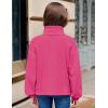 Arshiner Girls Zip Up Fleece Jacket Fall Winter Sherpa Sweatshirts Warm Outwear Crop Coat with Pockets(Hot Pink)