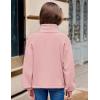 Arshiner Girls Zip Up Fleece Jacket Fall Winter Sherpa Sweatshirts Warm Outwear Crop Coat with Pockets(Pink)