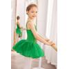 Arshiner Kid Girls Sparkly Sequin Ballet Leotards with Tutu Skirt Dance Dress Sleeveless Ballerina Outfits