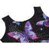 Arshiner Leotards for Girls Gymnastics with Shorts Color Gradient Shiny Diamond Kids Biketard(Black Butterfly)