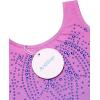 Arshiner Leotards for Girls Gymnastics with Shorts Color Gradient Shiny Diamond Kids Biketard(Pink Purple)