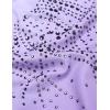 Arshiner Leotards for Girls Gymnastics with Shorts Color Gradient Shiny Diamond Kids Biketard(Shiny Lilac)