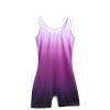 Arshiner Leotards for Girls Gymnastics with Shorts Color Gradient Shiny Diamond Kids Biketard(Shiny Purple)