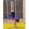 Arshiner Leotards for Girls Gymnastics with Shorts Color Gradient Shiny Diamond Kids Biketard(Shiny Purple)