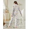 Arshiner Pajamas Set for Girls Plaid Long Sleeve Lounge Set Button Down Pj Sets(Blue Striped Teddy)
