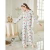 Arshiner Pajamas Set for Girls Plaid Long Sleeve Lounge Set Button Down Pj Sets(Blue Striped Teddy)