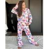 Arshiner Pajamas Set for Girls Plaid Long Sleeve Lounge Set Button Down Pj Sets(Butterfly Tie Dye)