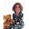 Arshiner Pajamas Set for Girls Plaid Long Sleeve Lounge Set Button Down Pj Sets(Green Santa Claus)