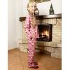 Arshiner Pajamas Set for Girls Plaid Long Sleeve Lounge Set Button Down Pj Sets(Pink Christmas)