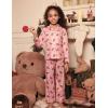Arshiner Pajamas Set for Girls Plaid Long Sleeve Lounge Set Button Down Pj Sets(Pink Gingerbread)