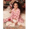 Arshiner Pajamas Set for Girls Plaid Long Sleeve Lounge Set Button Down Pj Sets(Pink Gingerbread)