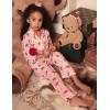 Arshiner Pajamas Set for Girls Plaid Long Sleeve Lounge Set Button Down Pj Sets(Pink Gingerbread)