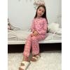 Arshiner Pajamas Set for Girls Plaid Long Sleeve Lounge Set Button Down Pj Sets(Pink Heart)