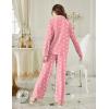 Arshiner Pajamas Set for Girls Plaid Long Sleeve Lounge Set Button Down Pj Sets(Pink Heart)