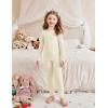 Arshiner Pajamas for Girls Long Sleeve Pants Sets Snug fit 2 Piece Pjs Set Soft Sleepwear(Beige)
