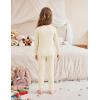 Arshiner Pajamas for Girls Long Sleeve Pants Sets Snug fit 2 Piece Pjs Set Soft Sleepwear(Beige)