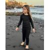 Arshiner Pajamas for Girls Long Sleeve Pants Sets Snug fit 2 Piece Pjs Set Soft Sleepwear(Black)