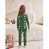 Arshiner Pajamas for Girls Long Sleeve Pants Sets Snug fit 2 Piece Pjs Set Soft Sleepwear(Green Christmas)