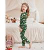 Arshiner Pajamas for Girls Long Sleeve Pants Sets Snug fit 2 Piece Pjs Set Soft Sleepwear(Green Christmas)