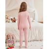 Arshiner Pajamas for Girls Long Sleeve Pants Sets Snug fit 2 Piece Pjs Set Soft Sleepwear(Light Pink)