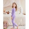 Arshiner Pajamas for Girls Long Sleeve Pants Sets Snug fit 2 Piece Pjs Set Soft Sleepwear(Lilac)