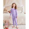 Arshiner Pajamas for Girls Long Sleeve Pants Sets Snug fit 2 Piece Pjs Set Soft Sleepwear(Lilac)