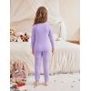 Arshiner Pajamas for Girls Long Sleeve Pants Sets Snug fit 2 Piece Pjs Set Soft Sleepwear(Lilac)