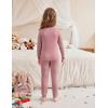 Arshiner Pajamas for Girls Long Sleeve Pants Sets Snug fit 2 Piece Pjs Set Soft Sleepwear(Pink)