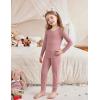 Arshiner Pajamas for Girls Long Sleeve Pants Sets Snug fit 2 Piece Pjs Set Soft Sleepwear(Pink)